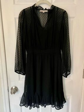 Ann Taylor Loft Black Lace Mini Dress Size 0 🖤